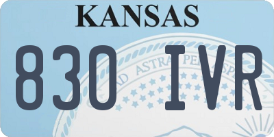 KS license plate 830IVR