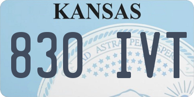 KS license plate 830IVT