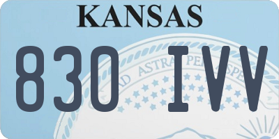 KS license plate 830IVV