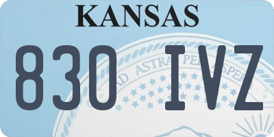 KS license plate 830IVZ