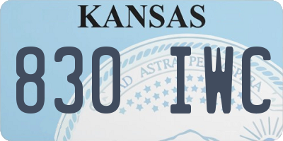 KS license plate 830IWC