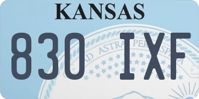 KS license plate 830IXF