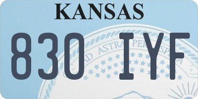 KS license plate 830IYF