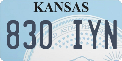 KS license plate 830IYN