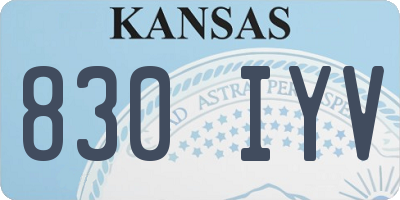 KS license plate 830IYV