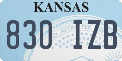 KS license plate 830IZB