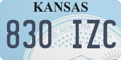 KS license plate 830IZC