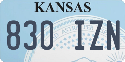 KS license plate 830IZN