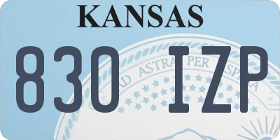 KS license plate 830IZP
