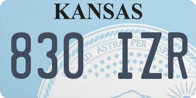 KS license plate 830IZR
