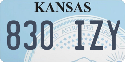 KS license plate 830IZY