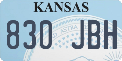 KS license plate 830JBH