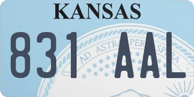 KS license plate 831AAL