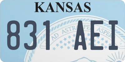 KS license plate 831AEI