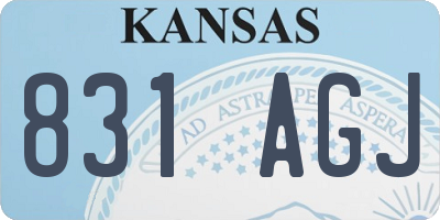 KS license plate 831AGJ