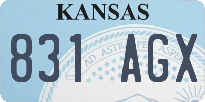 KS license plate 831AGX