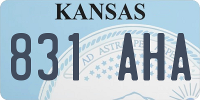 KS license plate 831AHA