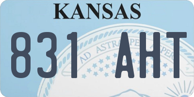 KS license plate 831AHT