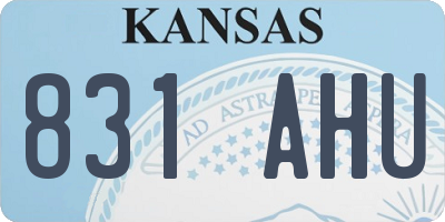 KS license plate 831AHU
