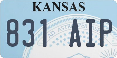 KS license plate 831AIP