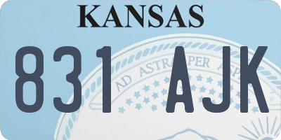 KS license plate 831AJK