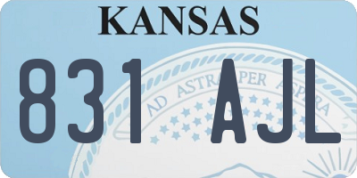 KS license plate 831AJL