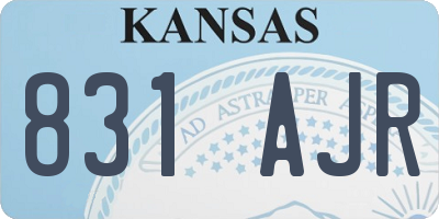 KS license plate 831AJR