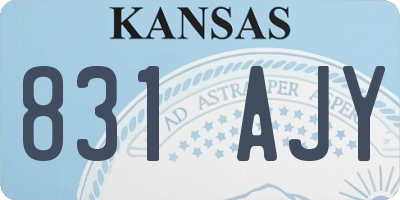KS license plate 831AJY