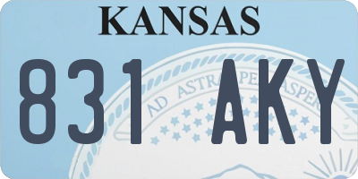 KS license plate 831AKY