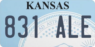 KS license plate 831ALE