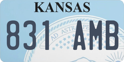 KS license plate 831AMB