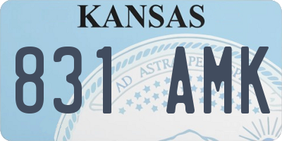 KS license plate 831AMK
