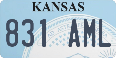 KS license plate 831AML