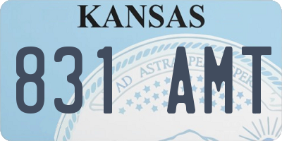 KS license plate 831AMT