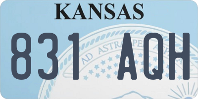 KS license plate 831AQH