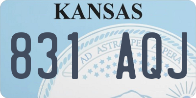 KS license plate 831AQJ