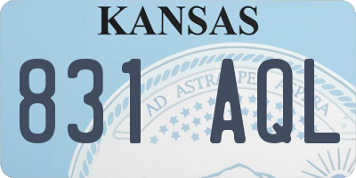 KS license plate 831AQL