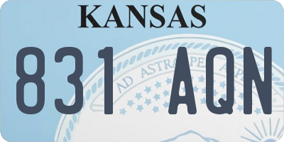 KS license plate 831AQN