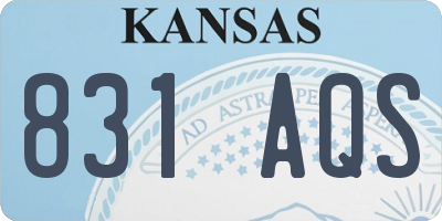 KS license plate 831AQS