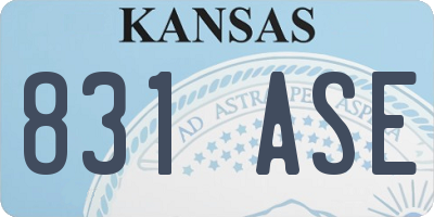 KS license plate 831ASE