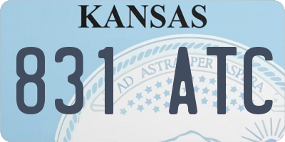 KS license plate 831ATC