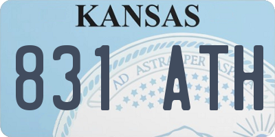 KS license plate 831ATH