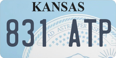 KS license plate 831ATP