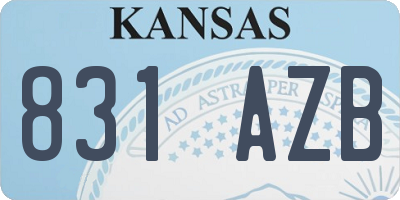 KS license plate 831AZB