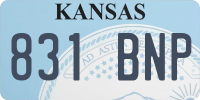 KS license plate 831BNP