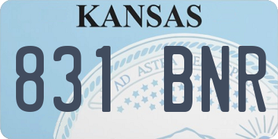 KS license plate 831BNR