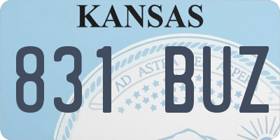 KS license plate 831BUZ
