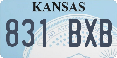 KS license plate 831BXB