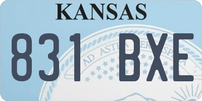 KS license plate 831BXE
