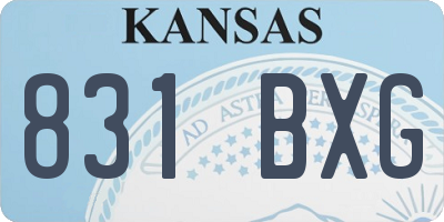 KS license plate 831BXG